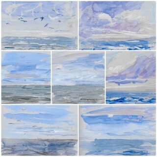 Some examples of the quick sketches I made of the Northsea on the ferry from 🇬🇧 to 🇳🇱

#seapainting #sketching #painting #northsea #watercolor #artist #seascape #sketchbook #artwork #seascapepainting #watercolor #artoftheday #artistsoninstagram #landscapepainting #northsea #contemporaryart #waves #paintings #seaart #seapaintings #abstractart #watercolorpainting #paint #pleinair