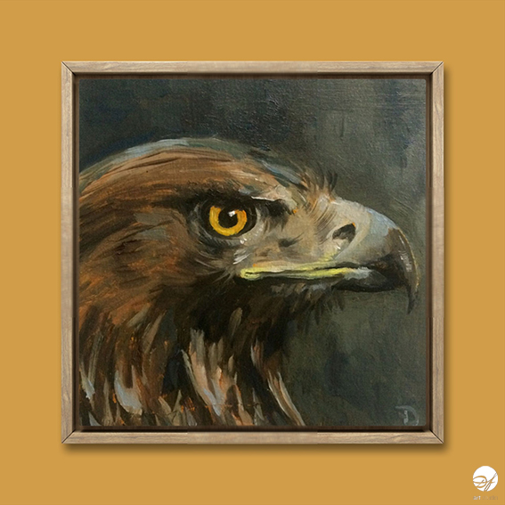 Golden Eagle | oil on panel | 10x10cm | 2019 (sold)