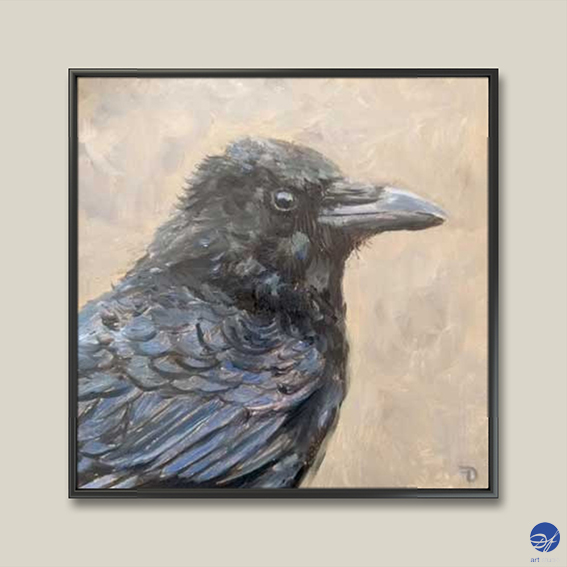 Raven | oil on panel | 15x15cm | 2020 (sold)