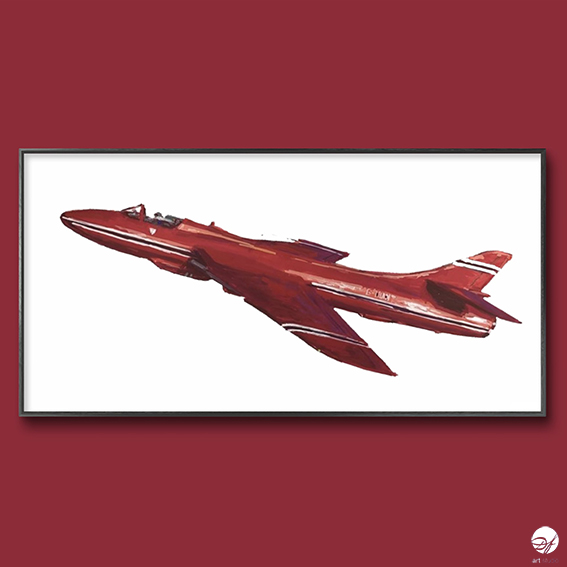 Hawker Hunter | gouache on paper | 30x40cm | 2022